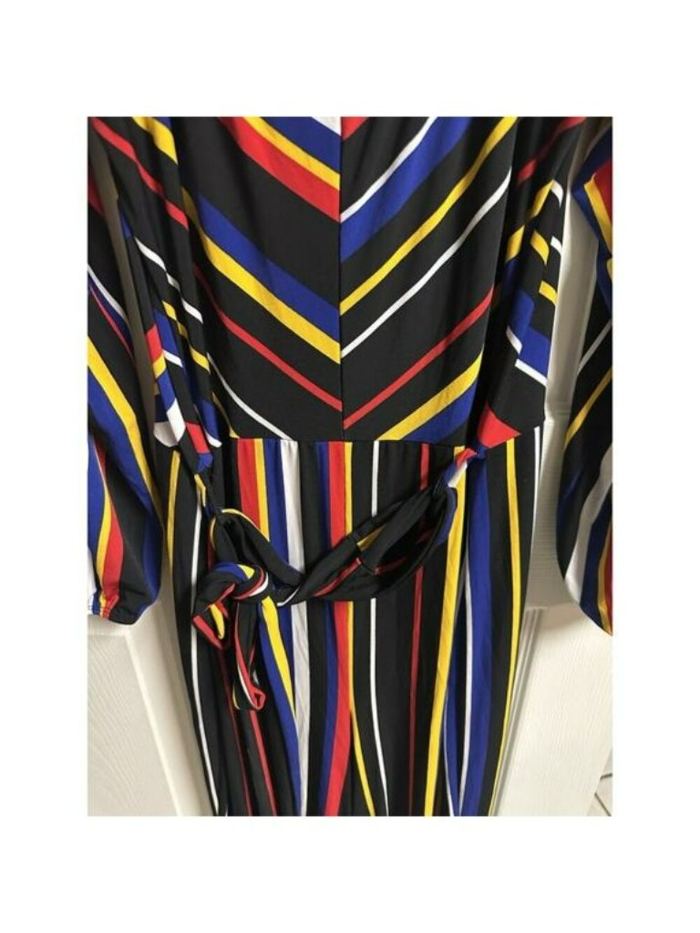 Curvy Girl Ashley Stewart Plus Women Sz 2X Rainbow Striped New Jumpsuit Bodycon - Picture 5 of 9